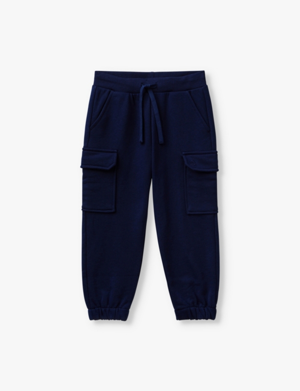 Cargo-pocket elasticated-waist cotton jogging bottoms 18 months-6 years