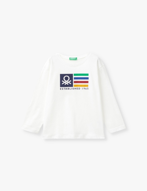 Logo-brand long-sleeve organic-cotton T-shirt 18 months-6 years
