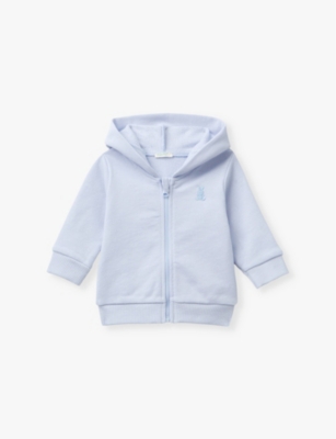 BENETTON: Bunny-Embroidered Long-Sleeve Cotton Hoody 0-18 Months
