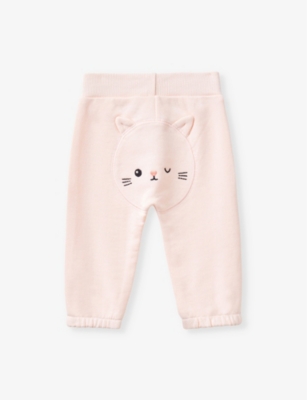 Animal-Face Regular-Fit Cotton Jogging Bottoms 0-18 Months