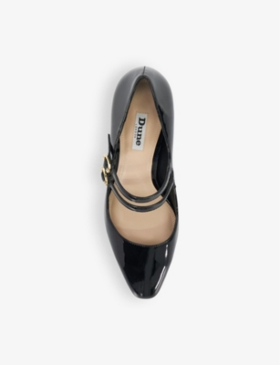 DUNE: Approval double-strap faux-leather Mary Jane courts