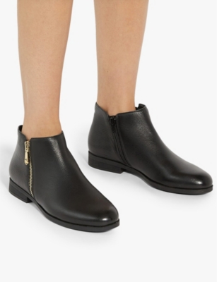 DUNE: Pandias mock-croc leather ankle boots