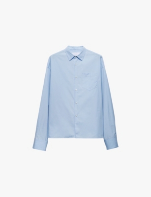 PRADA: Long-sleeved chest-pocket cotton shirt