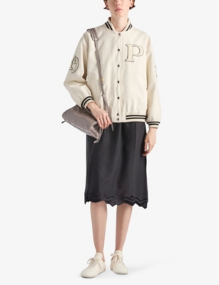 PRADA: Brand-plaque small leather shoulder bag