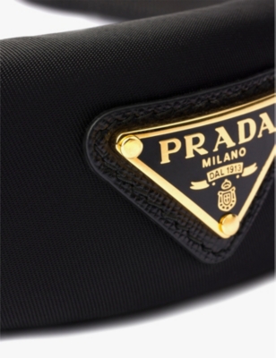 Prada Re-nylon Headband In Black