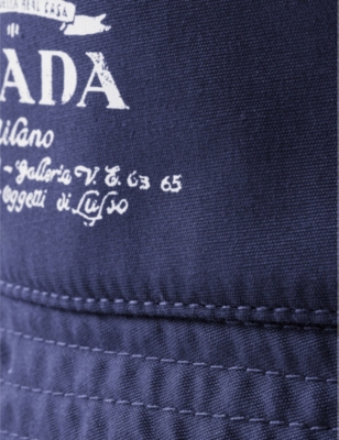 Prada Fischerhut Aus Technischer Baumwolle In Blue