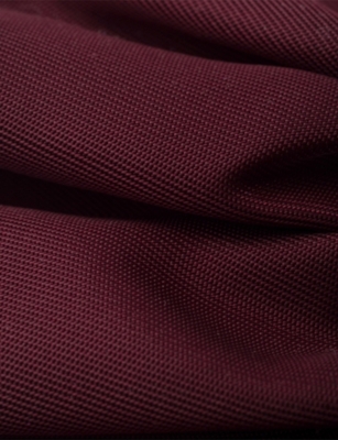 Prada Womens Burgundy Re-nylon Logo-plaque Woven Scrunch In Burgundy