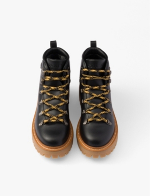 Prada St. Moritz Hiking Boot In Black