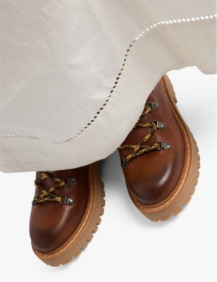 Prada St. Moritz Hiking Boot In Brown