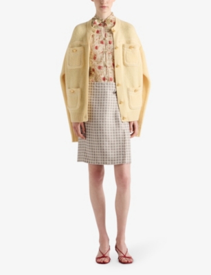 PRADA: Patch-pocket oversized-fit cashmere cardigan