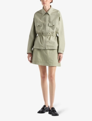 PRADA: Old utility cotton-canvas mini skirt