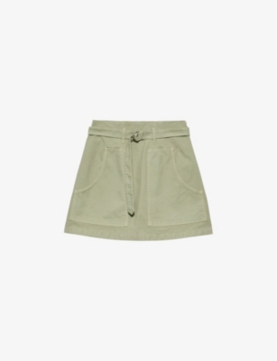 PRADA: Old utility cotton-canvas mini skirt