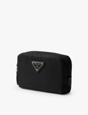 Prada Womens Black Re-nylon Recycled-polyamide Pouch In Black