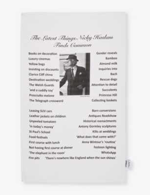 Nicky Haslam Studio Ltd Yet More Things Nicky Haslam Cotton Tea Towel