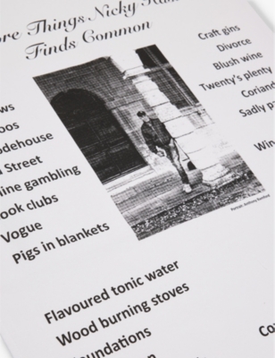 NICKY HASLAM STUDIO LTD 2022 ARCHIVE DESIGN YET MORE THINGS NICKY HASLAM FINDS COMMON COTTON TEA TOWEL 