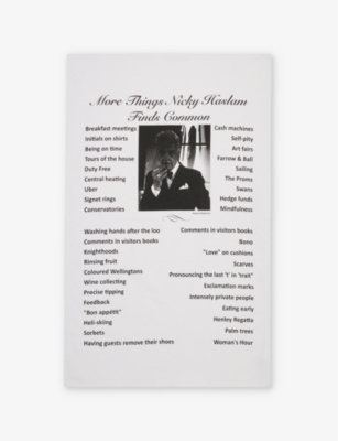 Nicky Haslam Studio Ltd Yet More Things Nicky Haslam Cotton Tea Towel