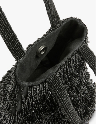 LK BENNETT: Etsy Beaded woven top-handle bag