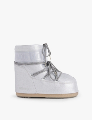 MOON BOOT: Icon Low Glitter PU snow boots