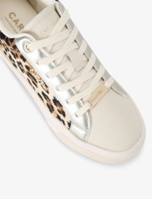 CARVELA: Santiana Faux-Leather Low-Top Trainers