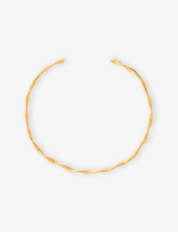 Twist 18ct Yellow Gold-Plated Brass Cuff Bracelet