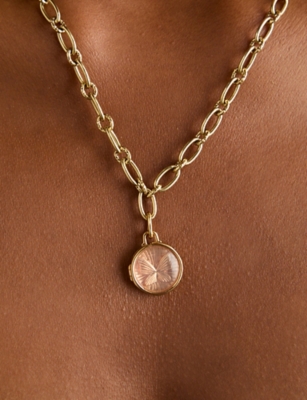 ASTRID & MIYU: Coin Talisman 18ct Yellow Gold-Plated Sterling-Silver Charm