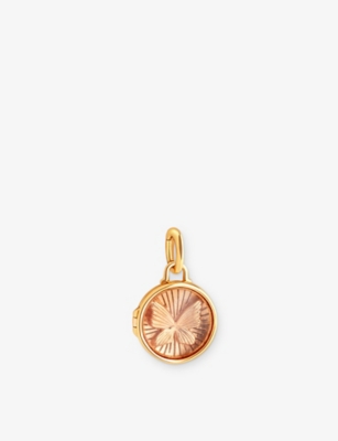ASTRID & MIYU: Coin Talisman 18ct Yellow Gold-Plated Sterling-Silver Charm