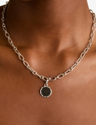 Coin Talisman Rhodium-Plated Sterling-Silver Charm