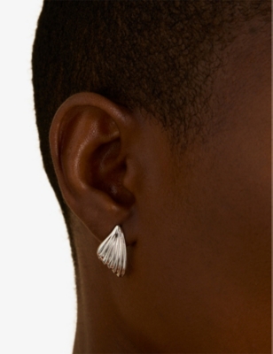 ASTRID & MIYU: Wing Statement 18ct Yellow Gold-Plated Brass Stud Earrings