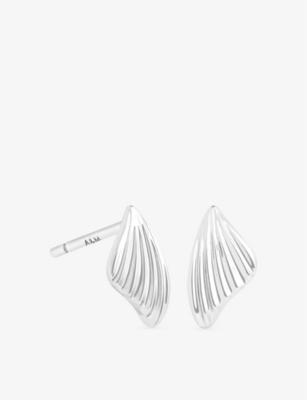 ASTRID & MIYU: Wing Statement 18ct Yellow Gold-Plated Brass Stud Earrings