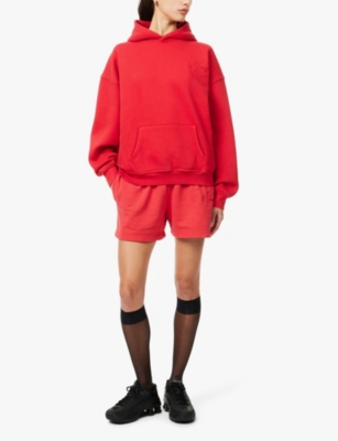 SISTERS & SEEKERS: Drawstring-waistband straight-leg mid-rise cotton-blend shorts