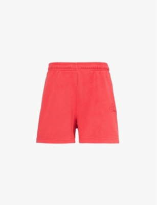 SISTERS & SEEKERS: Drawstring-waistband straight-leg mid-rise cotton-blend shorts