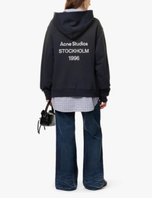 ACNE STUDIOS: Franziska logo-print cotton-blend hoody