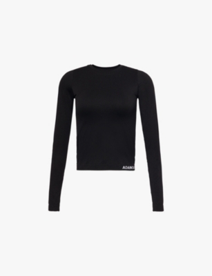 ADANOLA: Seamless Intimate logo-waistband stretch-woven top