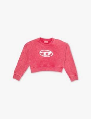 DIESEL: Oval-Brand-Print Round-Neck Cotton-Jersey Sweatshirt 8-16 Years