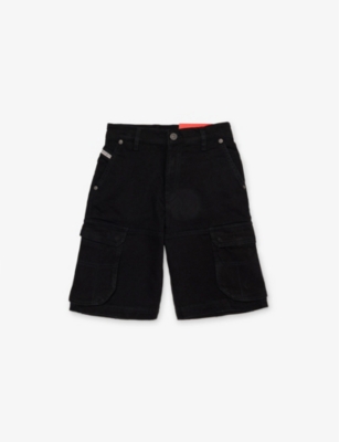 DIESEL: Cargo Multi-Pockets Stretch-Denim Shorts 6-16 Years