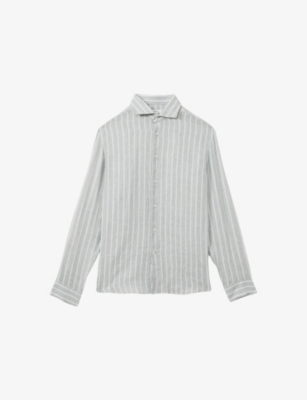 REISS: Ruban Striped Linen Shirt