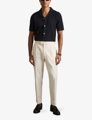 REISS: Kipling Textured-Knit Woven Shirt