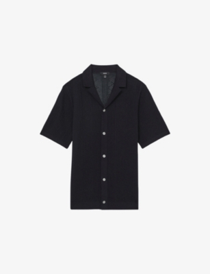 REISS: Kipling Textured-Knit Woven Shirt