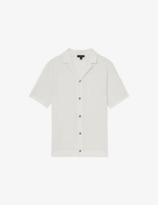 REISS: Kipling Textured-Knit Woven Shirt