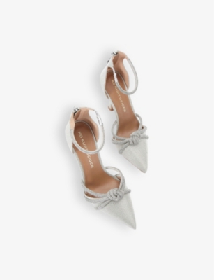 Kg Kurt Geiger Crystal-embellished Ava Pumps In Silver