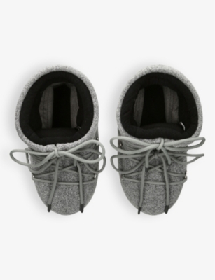 Moon Boot Womens Icon Low Lace-up Felt Snow Boots Grey In Grey