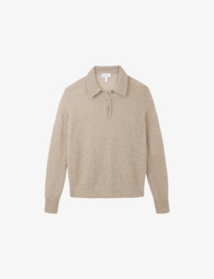THE WHITE COMPANY: Collared Relaxed-Fit Cashmere Jumper