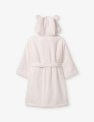 THE LITTLE WHITE COMPANY: Bear-ear hooded cotton robe 1-6 years