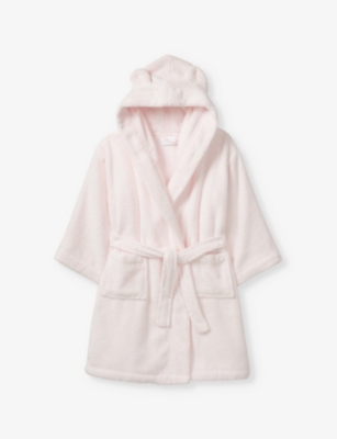 THE LITTLE WHITE COMPANY: Bear-ear hooded cotton robe 1-6 years