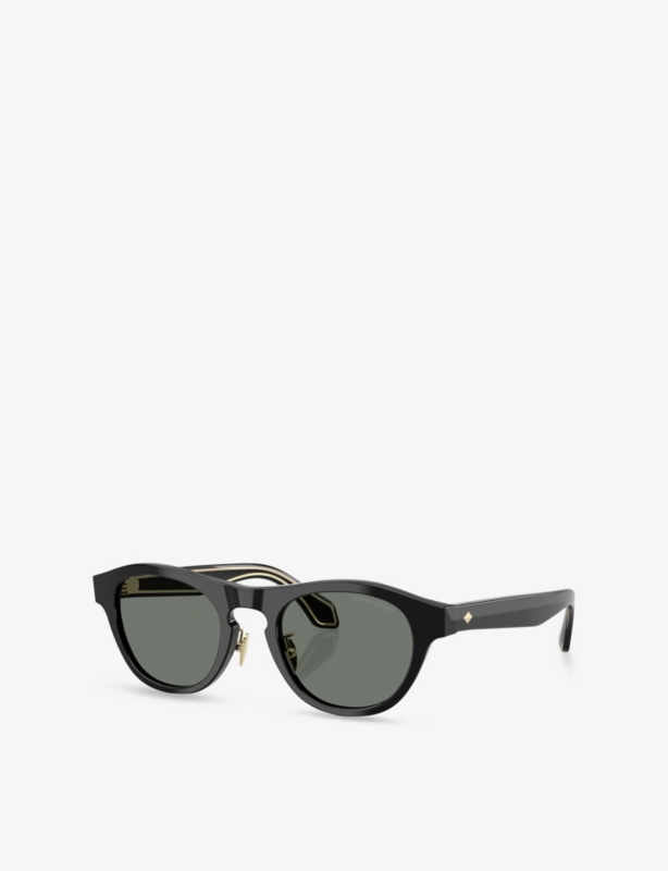 AR8225 Oval-Frame Acetate Sunglasses