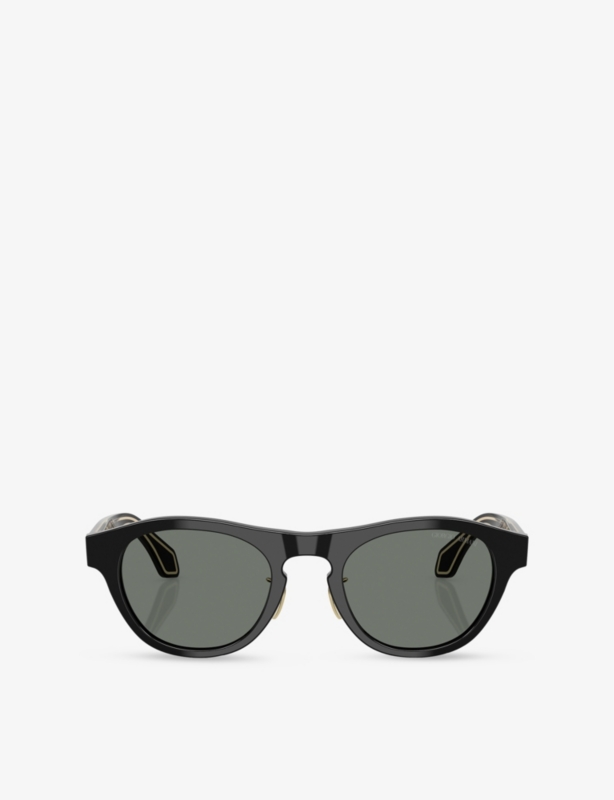 AR8225 Oval-Frame Acetate Sunglasses