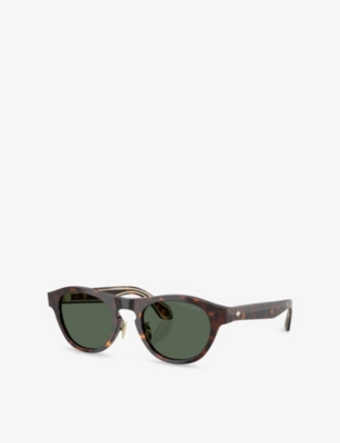 Giorgio Armani Womens Ar8225 Round-frame Acetate Sunglasses Brown In Brown
