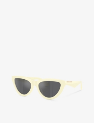 Burberry Acetate Cat Eye Sunglasses In Yellow