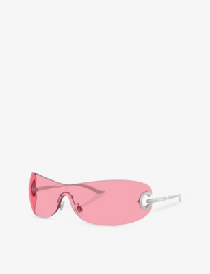 Dolce & Gabbana Womens Dg2308 Shield-frame Metal Sunglasses Silver In Silver
