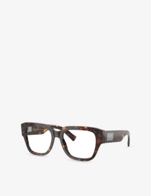Dolce & Gabbana Womens Brown Dg3405 Square-frame Tortoiseshell Optical Glasses